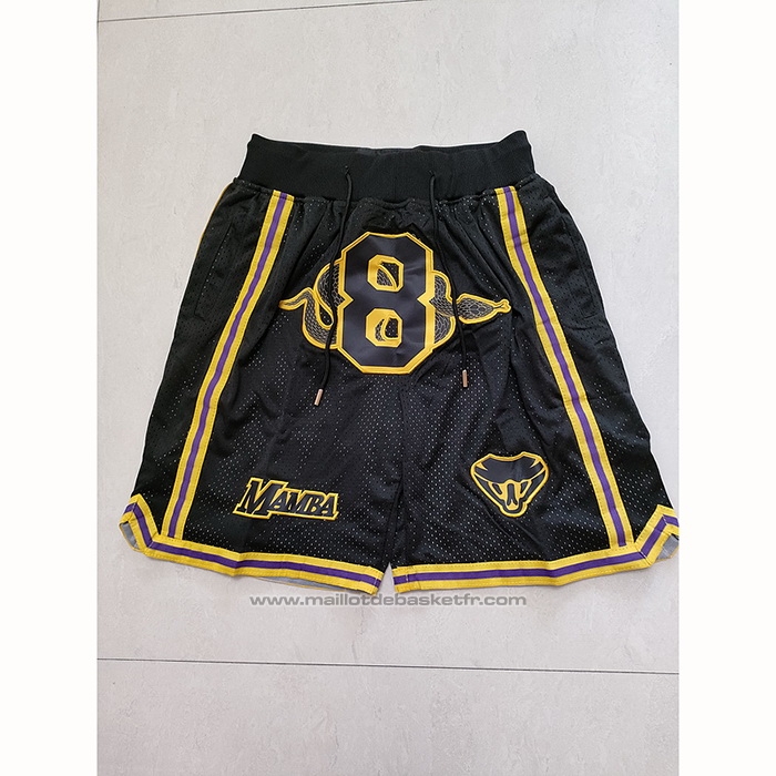 Short Los Angeles Lakers Kobe Bryant 8 Mamba Noir